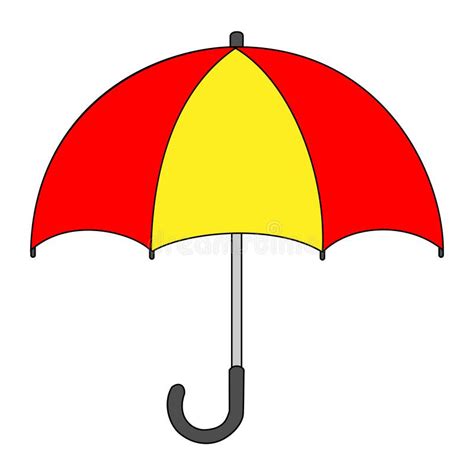 Illustration Of Isolated Umbrella Cartoon Drawing Stock Vector