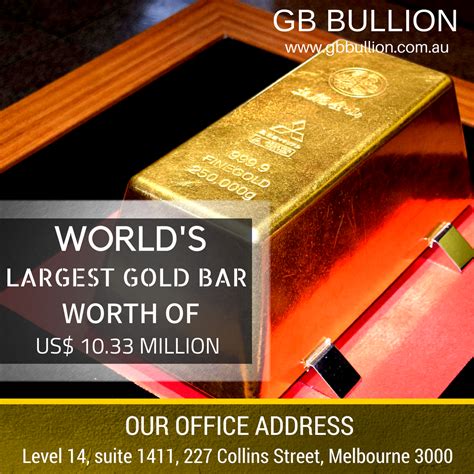 The Worlds Largest Gold Bar Stands At 250 Kg 551 Lbit Was