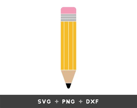 Pencil Svg Png Dxf Cricut Silhouette Digital Files Etsy