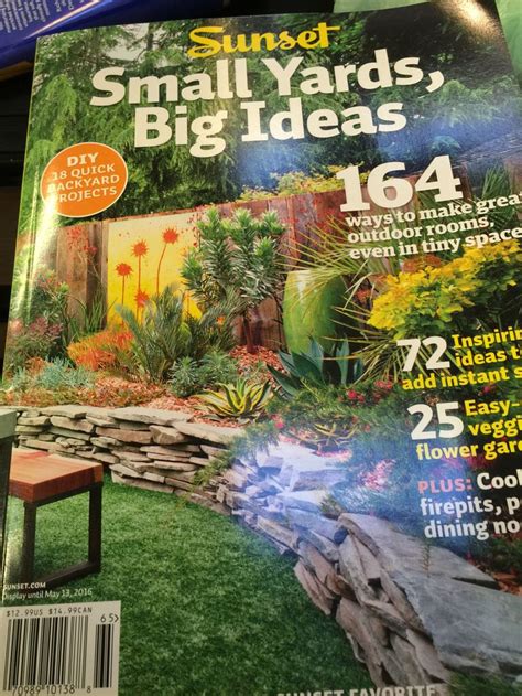 The Front Cover Of A Magazine About Small Yards Big Ideas
