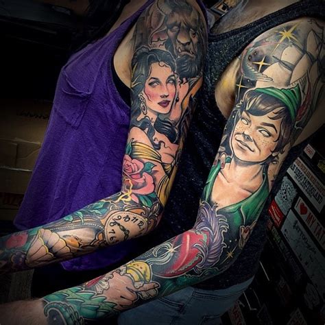 The hook himself in full colour! 70+ Best Peter Pan Tattoos - Never Grow Up (2019)