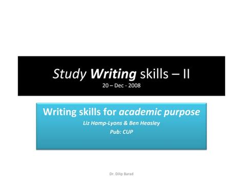 Academic Writing Skills 2 Ppt