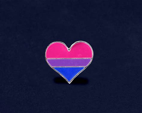 Bisexual Heart Shaped Flag Pins Bisexual Pride Lgbtq Flag Etsy