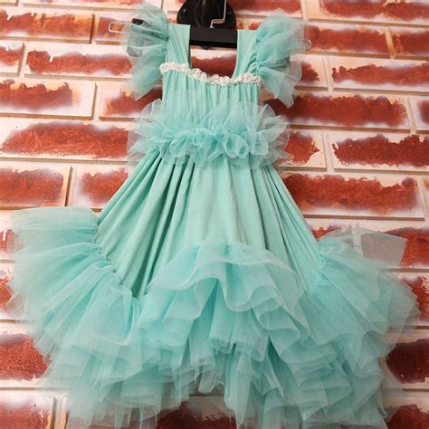 2017 Baby Girls Lace Tutu Dresses Kids Girls Princess Tulle Dress