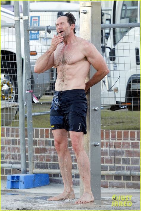 Hugh Jackman Showers Off His Shirtless Body After His Beach Workout Photo 4119653 Hugh