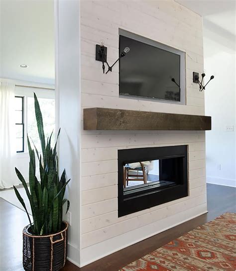 20 30 Modern Fireplace With Floating Shelves