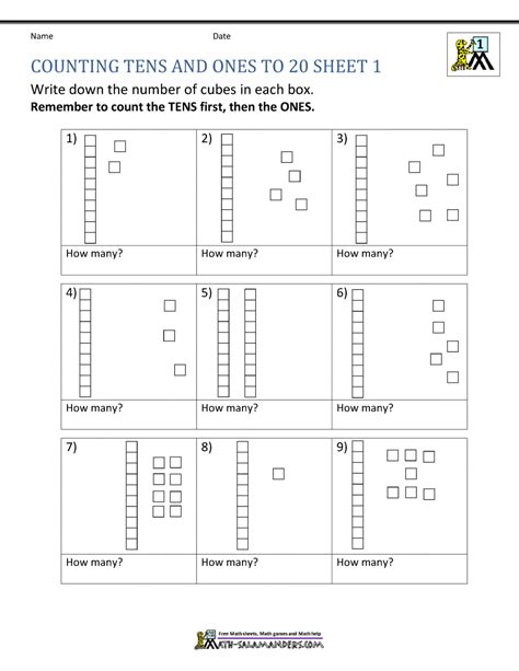 Adopt the easiest way to introduce kindergarten kids to place value with this free worksheet on place value. Place Value to 20 Worksheets