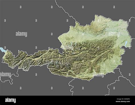 Austria Relief Map Border Mask Hi Res Stock Photography And Images Alamy