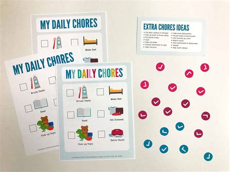 Free Printable Picture Chore Chart For Preschoolers And Toddlers