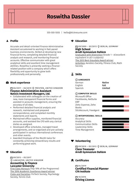 To write great resume for human resources administrative assistant job, your resume must include: Executive Assistant Resume Samples 2020 | printable brackets