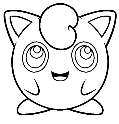 Smiling Pokemon Jigglypuff Coloring Page Download Print Or Color