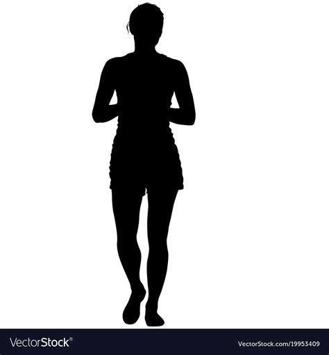 It's high quality and easy to use. Black silhouette woman standing people on white Vector Image