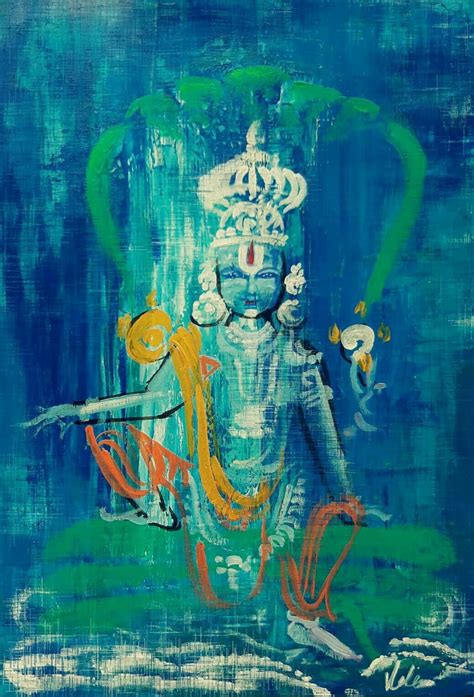 Govinda Ganesha Art Krishna Art Oil Painting Abstract Canvas