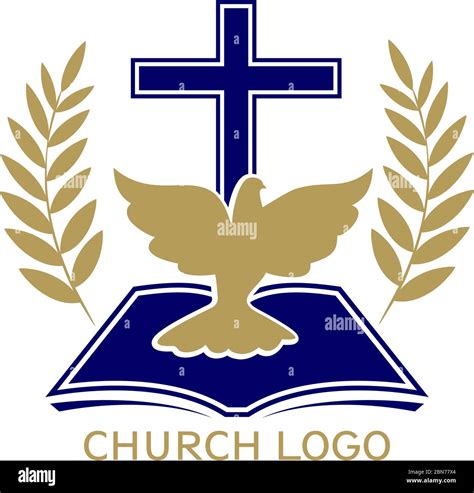 Church Logo Symbol Of Christianity The Cross Dove And The Gospel