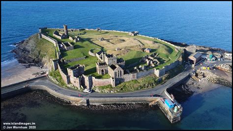 Aerial View Of Peel Castle Isle Of Man 20220