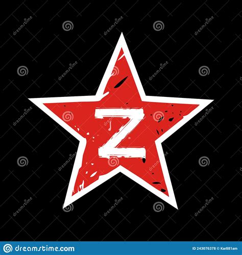Russian Z Military Symbol Russian Armed Forces Z Mark Stock Vector