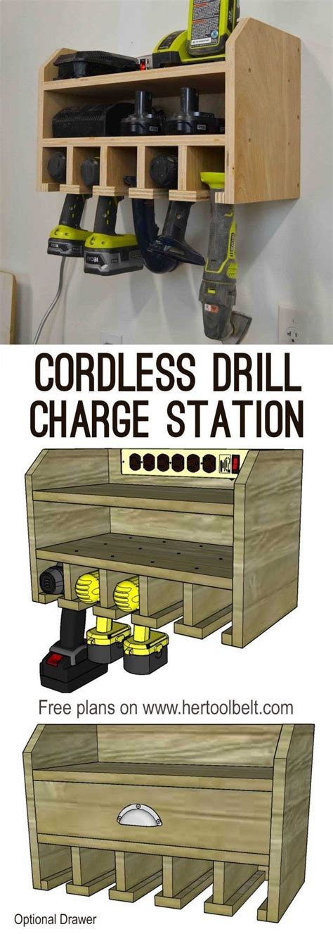 Organize Your Tools Free Plans For A Diy Cordless Drill Storage And