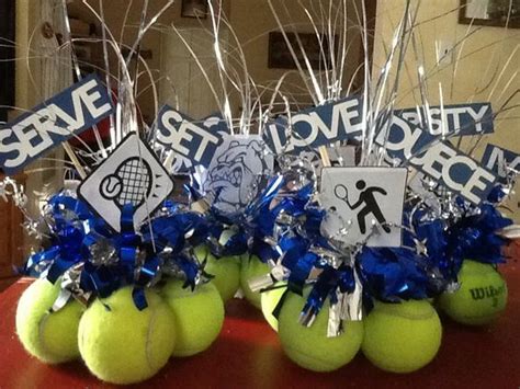 Tennis Centerpieces For A Tennis Players Party Tennisinspiration
