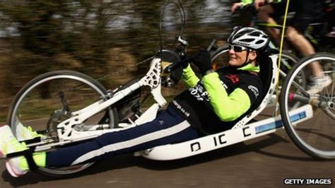 Marathon Star Claire Lomas Begins 400 Mile Bike Ride BBC News