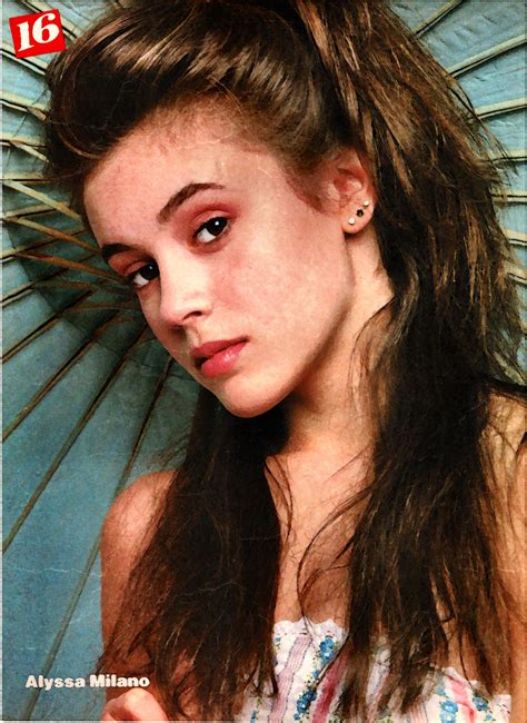 Alyssa Milano Pinup From 16 Magazine Circa Late 1980s Alicia Milano Alyssa Milano Young