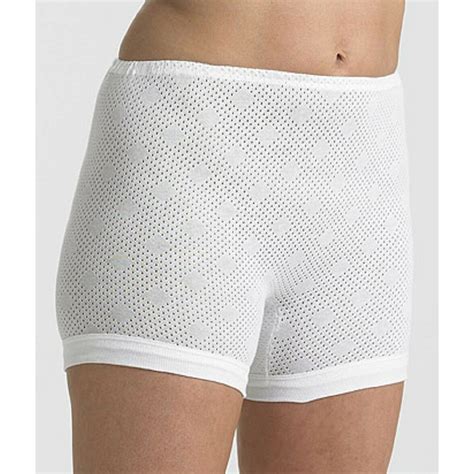 Ladies 100 Cotton Interlock Cuff Leg Panties In White Prime Products