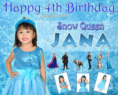 Janas 4th Birthday Snow Queen Frozen Cebu Balloons
