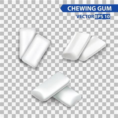 Mint Chewing Gum Set For Ads And Package Element Isolated Transparent