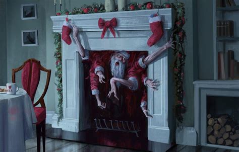 Scary Santa Wallpapers Top Free Scary Santa Backgrounds Wallpaperaccess