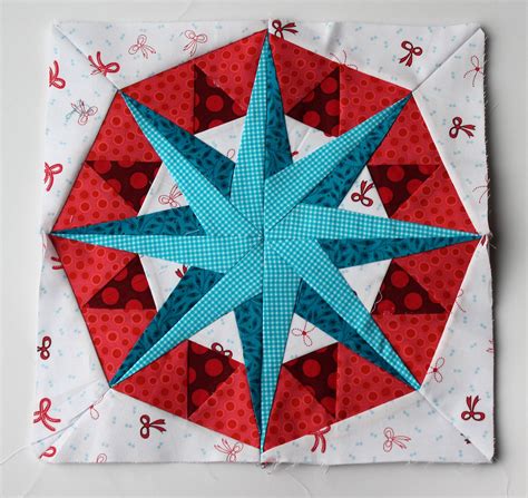 Holiday Compass Paper Pieced Star Pattern Paper Pieced Quilt Patterns