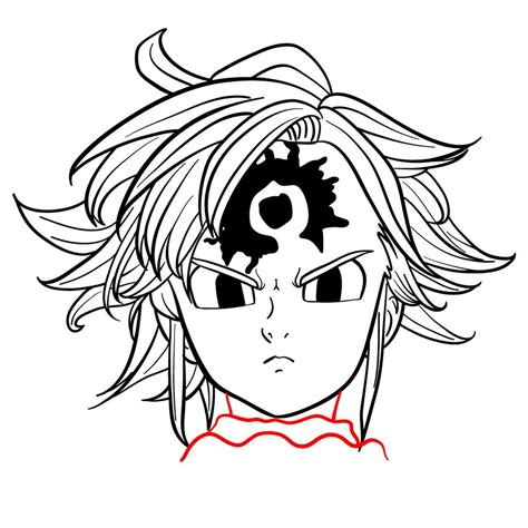 How To Draw Demon Meliodas Sketchok Easy Drawing Guides