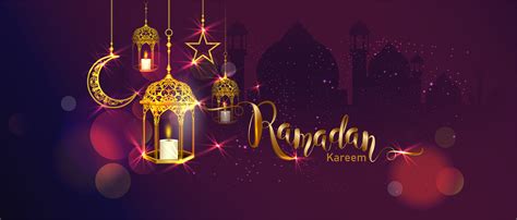 Ramadan Kareem Banner With Hanging Lanterns Moon And Star 830853