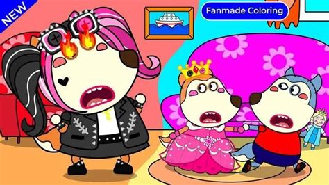 Pink Lucy Vs Black Lucy Challenge Wolfoo Fanmade Coloring Story