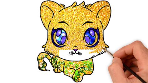 How To Draw Cute Animals With Big Eyes Coloring Page Draw Animals Cat