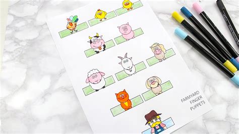 Printable Farm Animal Finger Puppets Arty Crafty Kids