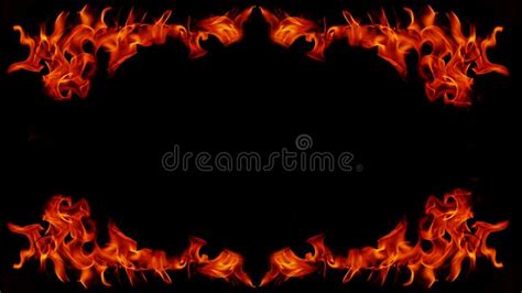Dangerous Hot Inferno Fire Flames Photo Stock Illustration