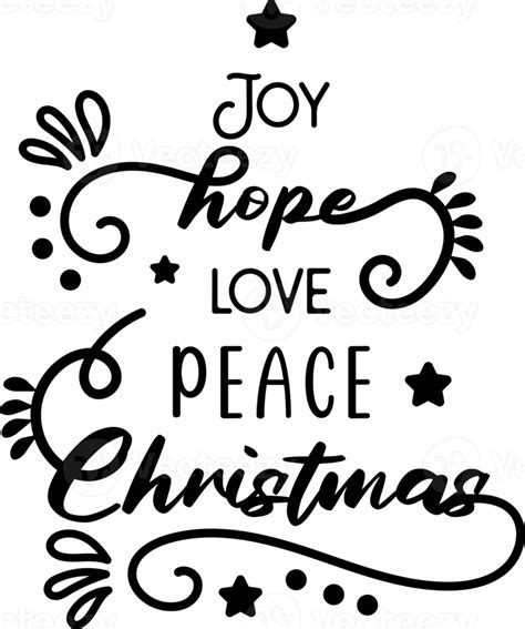 Joy Love Peace Christmas Lettering And Quote Illustration 12230845 Png
