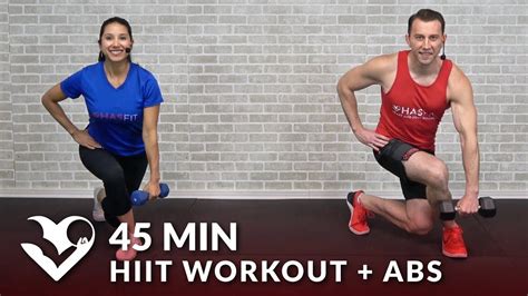 Minute HIIT Home Workout With Dumbbells Abs Full Body Min HIIT Workout With Weights