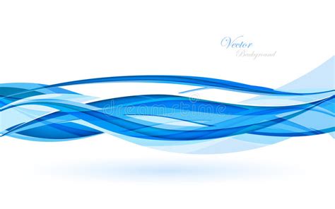 Abstract Blue Waves Data Stream Concept Vector Illustration Stock