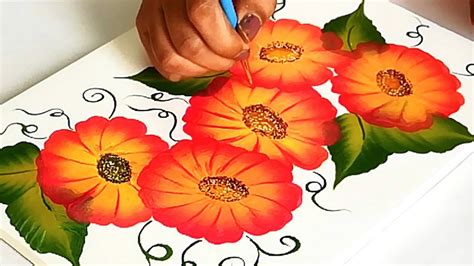 How To Make Easy And Beautiful Floral Painting Design On Fabric Fabric