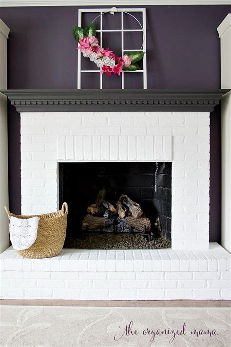 White Brick Fireplace With Black Mantle I Am Chris