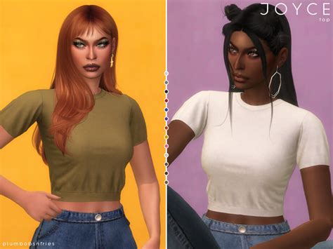 Sims 4 Joyce Top By Plumbobs N Fries The Sims Book