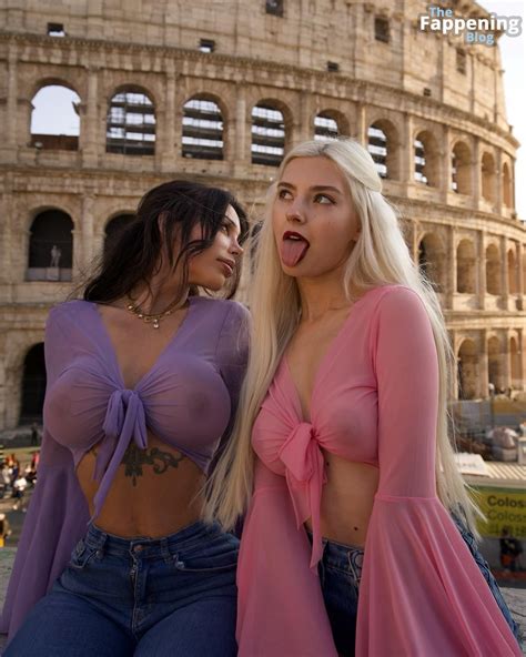 Alexis Mucci And Eva Elfie Show Their Nude Tits In Italy 8 Photos