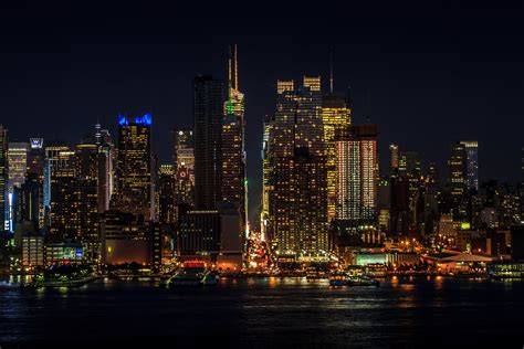 Photo Manhattan New York City Usa Megalopolis Night 5184x3456