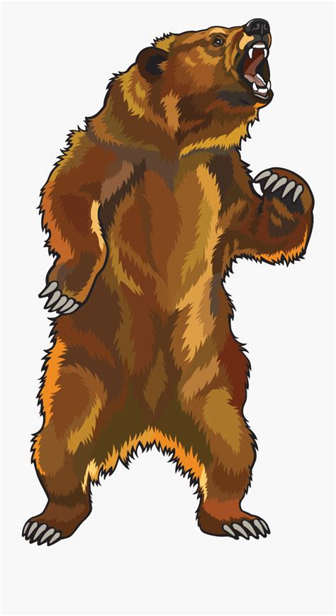 Standing Grizzly Bear Clipart Free Transparent Clipart Clipartkey