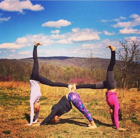 Three People Yoga Yoga Poses For Two Acro Yoga Poses Yoga Poses