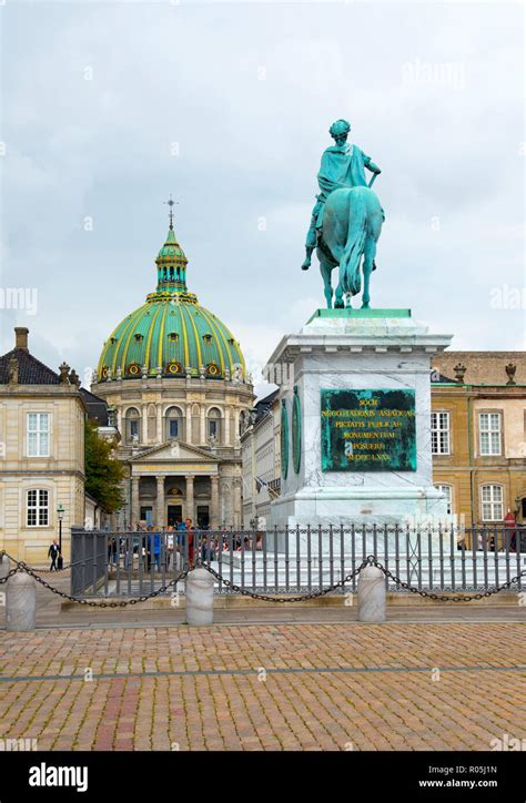 Equestrian Statue Of Amalienborgs Founder King Frederick V In
