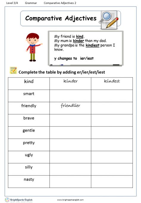 Comparative Adjectives Worksheets For Grade Comparative Adjectives The Best Porn Website