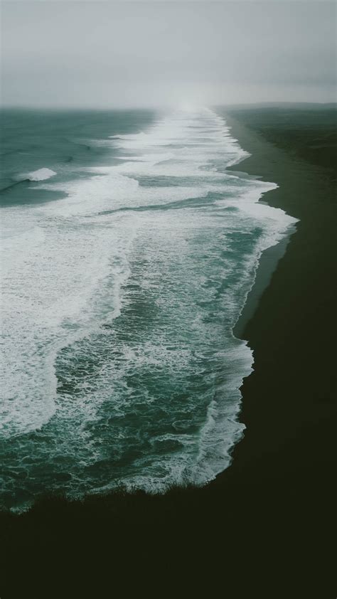 Wallpaper Sea Beach Fog 3840x2160 Uhd 4k Picture Image