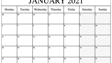 Free Editable 2021 Calendars In Word 20 Free Printable 2021 Calendars Lovely Planner No Nee