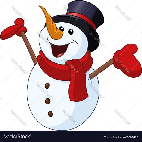 Snowman Raising Arms Royalty Free Vector Image
